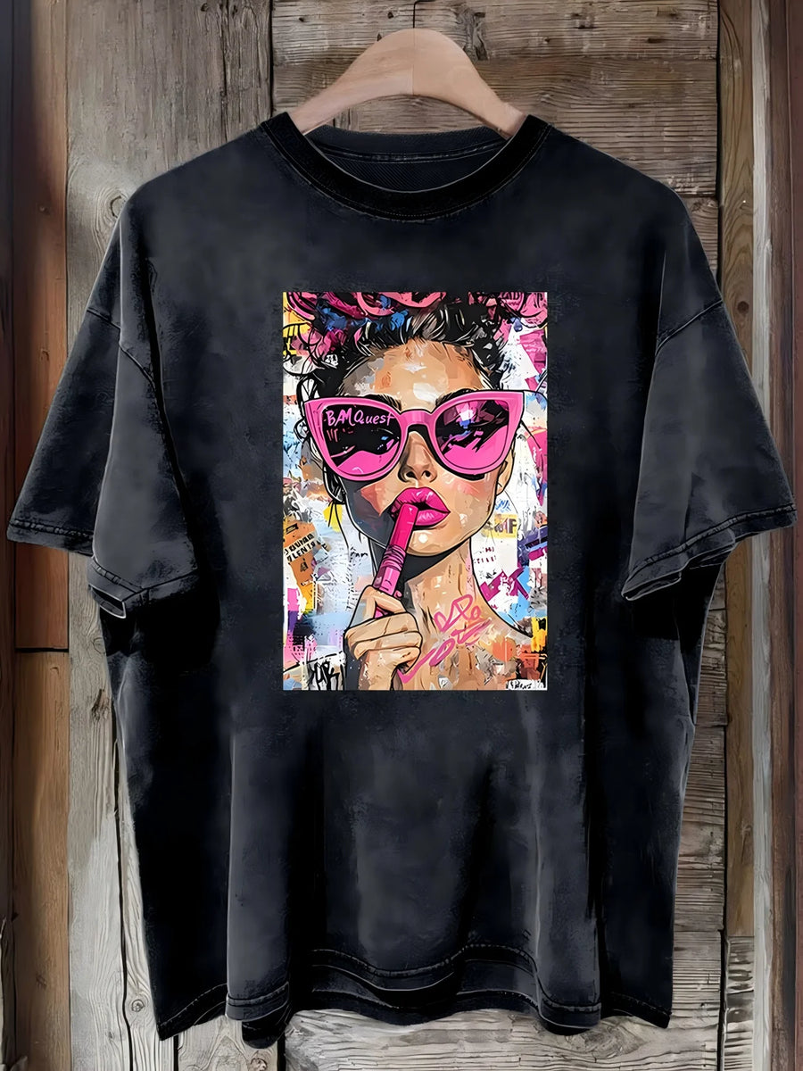 Netvelle Graphic Tee – Washed Pop Art Graffiti That Turns Heads on the Street