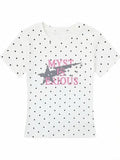 Netvelle Cropped Tee – Polka Dot Nostalgia, Reborn for the Modern Girl
